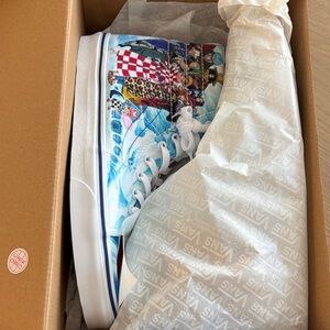 One Piece Vans High-Top Sneakers - Blue and Red